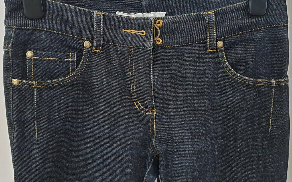 3.1 PHILLIP LIM Blue Cotton Stretch Denim Slim Straight Leg Jeans Trousers Pants