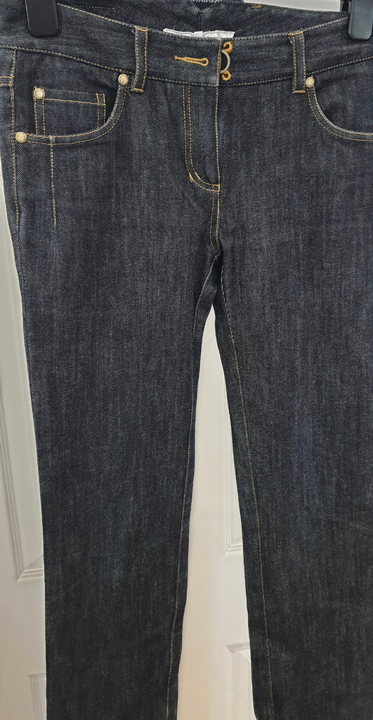 3.1 PHILLIP LIM Blue Cotton Stretch Denim Slim Straight Leg Jeans Trousers Pants