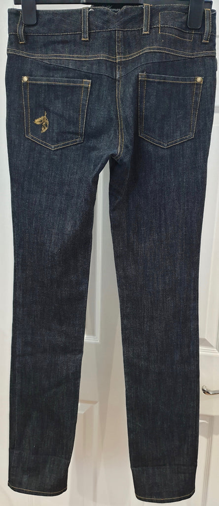 3.1 PHILLIP LIM Blue Cotton Stretch Denim Slim Straight Leg Jeans Trousers Pants