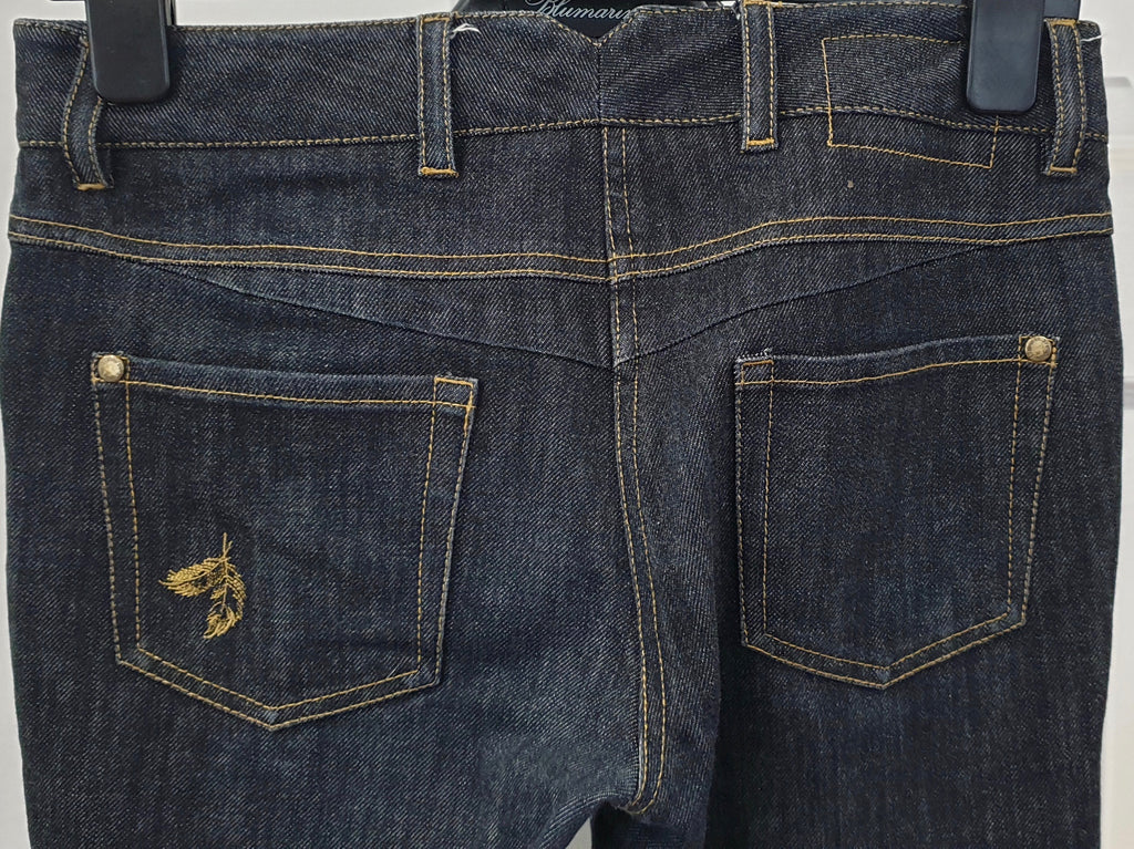 3.1 PHILLIP LIM Blue Cotton Stretch Denim Slim Straight Leg Jeans Trousers Pants