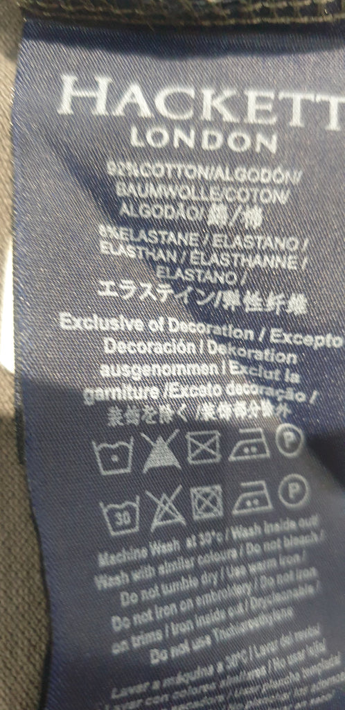 HACKETT Menswear Grey Slim Fit Cotton Collared Short Sleeve Polo T-Shirt Top XL