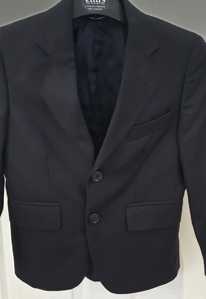 BROOKS BROTHERS Junior Boy's Navy Blue Black Wool Lined Formal Blazer Jacket 6Y
