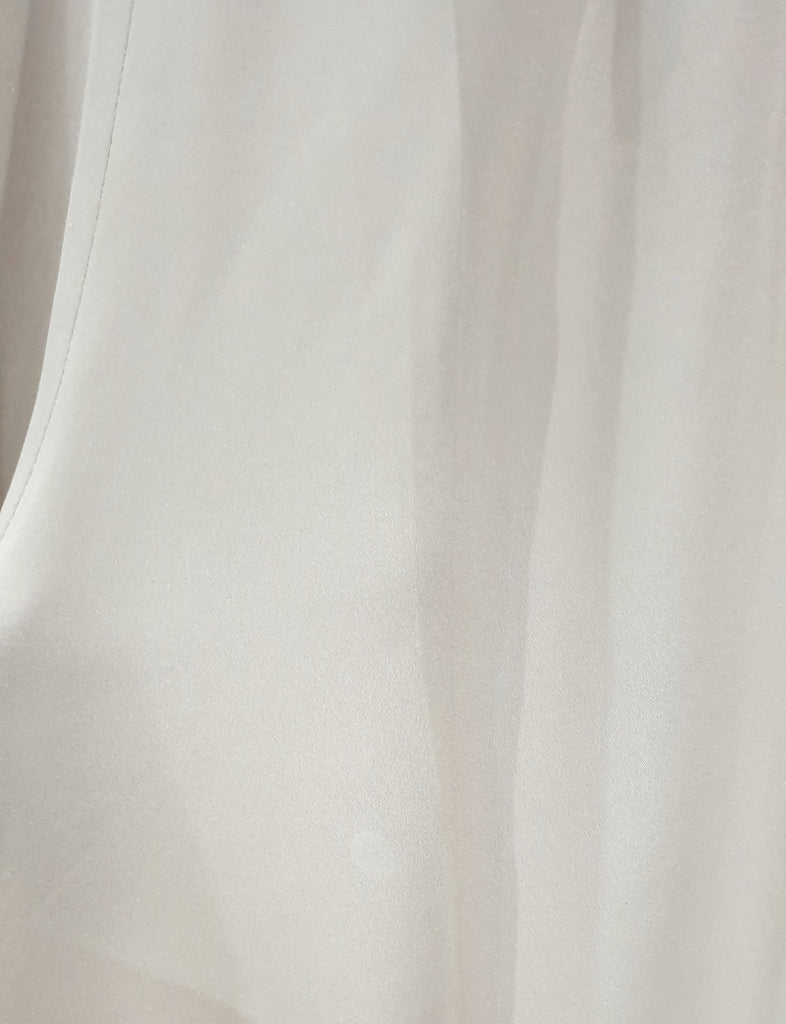 GIANFRANCO FERRE Beige Silk Blend Long Length Jacket & Trousers Pants Suit UK14