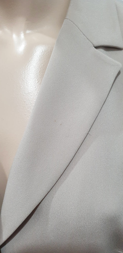 GIANFRANCO FERRE Beige Silk Blend Long Length Jacket & Trousers Pants Suit UK14