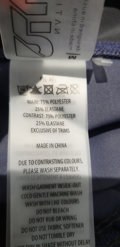 PE NATION Navy Blue VICTORY RUN Orange Trim Leggings Trousers Pants M