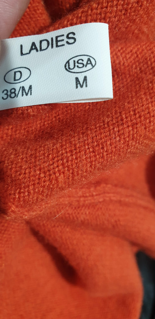 FABIANA FILIPPI Orange Merino Wool Silk Cashmere Knitwear Jumper Tank Top UK12