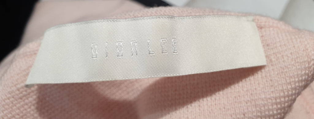 DION LEE Baby Pink Merino Wool Draped Open Rear Knitwear Jumper Tank Top UK10