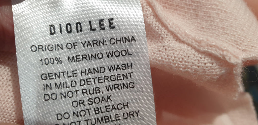 DION LEE Baby Pink Merino Wool Draped Open Rear Knitwear Jumper Tank Top UK10