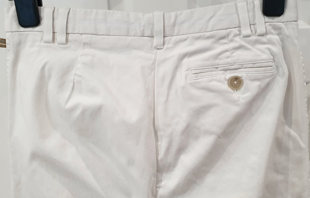 FABIANA FILIPPI White Cotton Stretch Crop Capri Slim Tapered Trousers Pants UK10