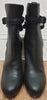 BALENCIAGA Black Leather Buckle Strap Detail High Stiletto Heel Ankle Boots 39 6