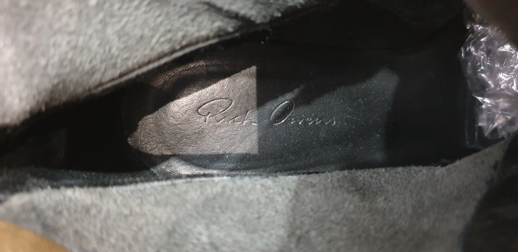 RICK OWENS Black Leather Round Toe Zip Fastened High Stiletto Heel Ankle Boots 39