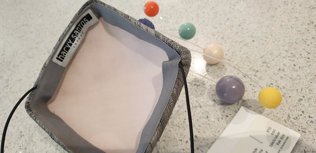 HARVY SANTOS LONDON Women's Multicolour Pom Pom Occasion Wear Fascinator Hat