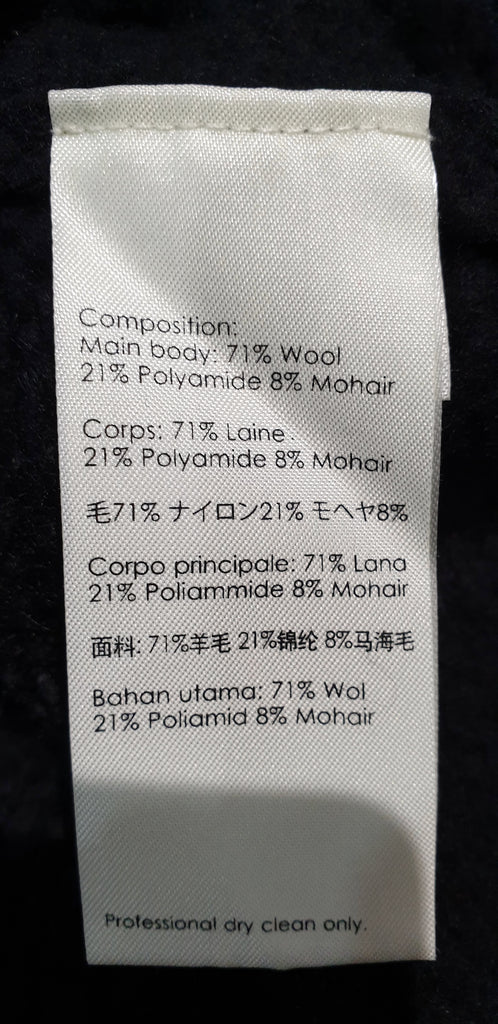 3.1 PHILLIP LIM Black Wool Blend Loose Open Knit Detailing Jumper Sweater Top M