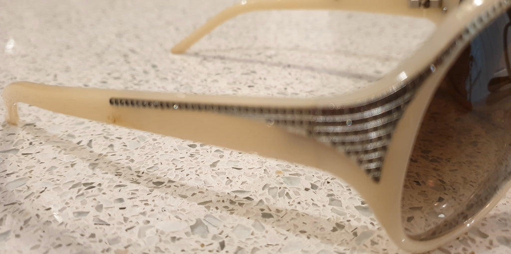 VALENTINO Women's Cream Frame Swarovski Trim 5445/S Sunglasses - With Case