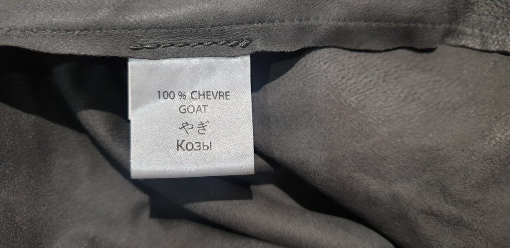 BARBARA BUI Grey Soft Suede Zipper Front Short Batwing Sleeve Jacket F38 UK10