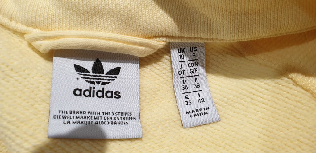 EQT EQUIPMENT ADIDAS Pale Yellow Long Length Zipper Sweater Sweatshirt Top 10