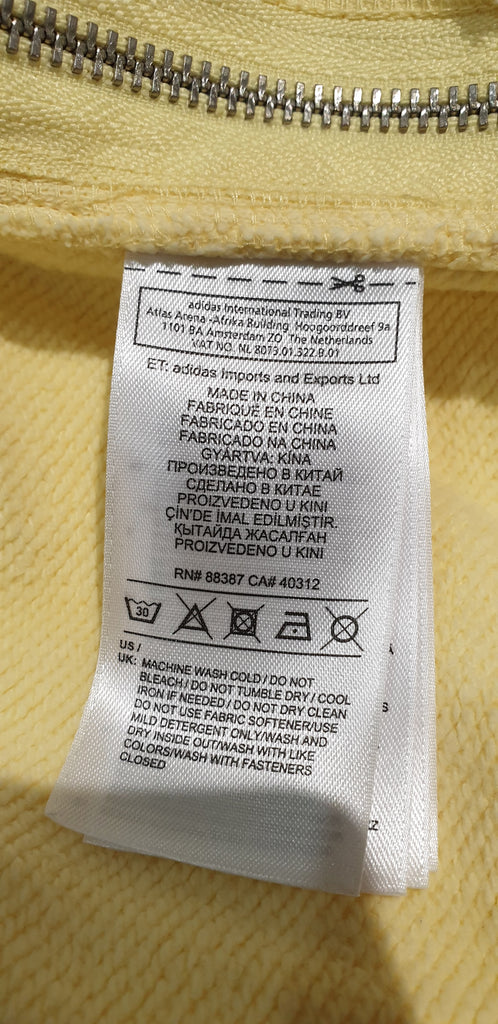 EQT EQUIPMENT ADIDAS Pale Yellow Long Length Zipper Sweater Sweatshirt Top 10