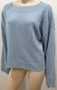 VINCE Pale Baby Blue Cashmere Wide Width Slouchy Jumper Sweater Top L BNWT