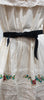 MAJE Cream Cotton Elasticated Neckline Embroidered Sleeveless Belted Dress 2 / M