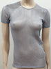 ACNE Grey Cotton BLISS NET Round Neck Short Sleeve Casual T-Shirt Tee Top S