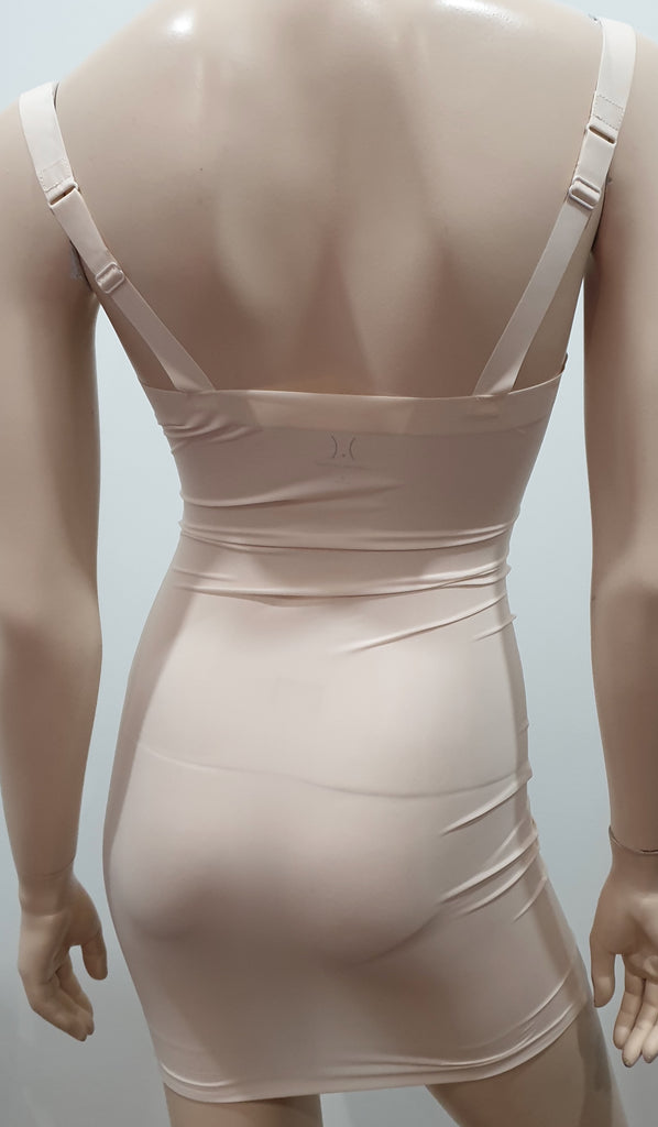 YUMIE TUMMIE BY HEATHER THOMSON Nude Open Bust Sleeveless Shapewear Slip Dress S