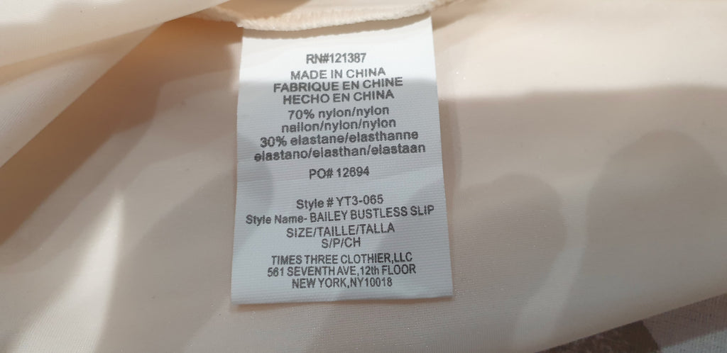 YUMIE TUMMIE BY HEATHER THOMSON Nude Open Bust Sleeveless Shapewear Slip Dress S