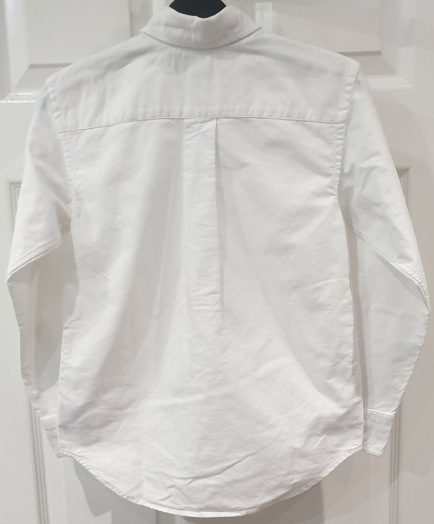POLO RALPH LAUREN Boy's White Cotton Collared Branded Long Sleeve Formal Shirt