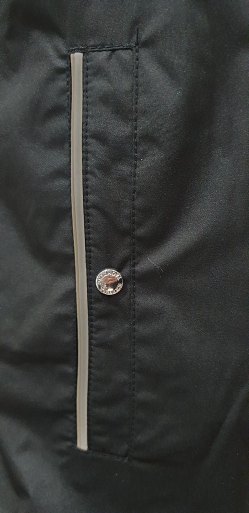 MARINA YACHTING Black Italian Fabric Funnel Neck Sleeveless Gilet Jacket 42 UK10