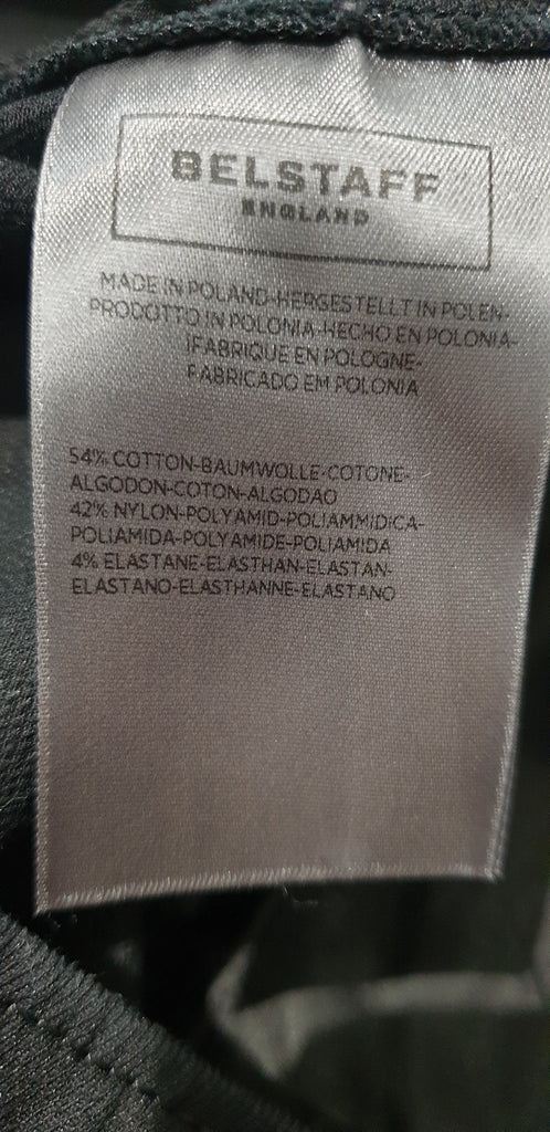 BELSTAFF Black Cotton Blend Rider Stitched Detail Skinny Trousers Pants 42 UK10