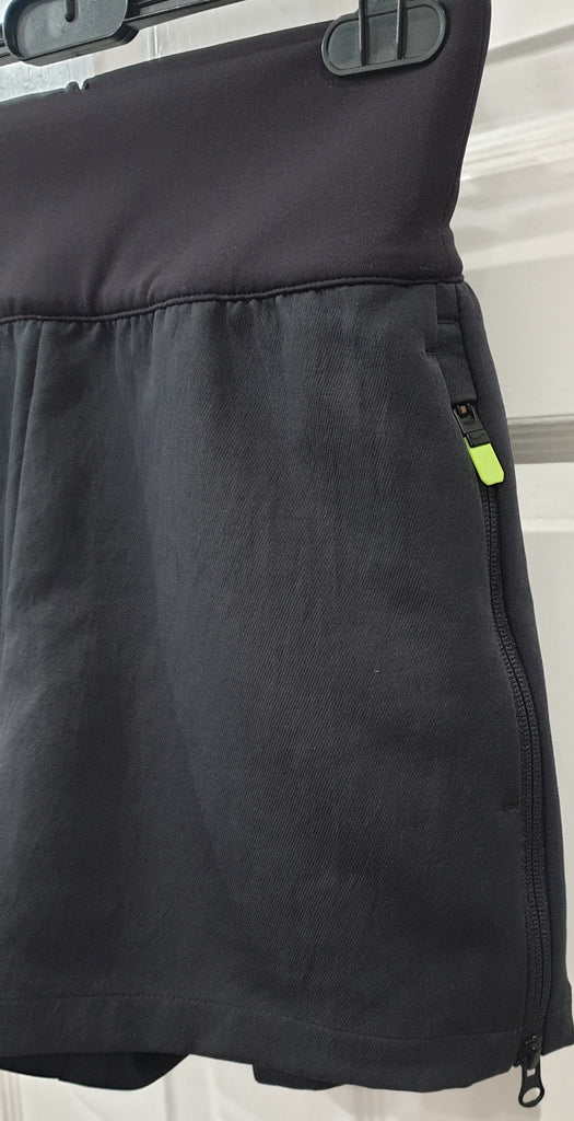 NIKE TECH PACK Charcoal Black Neon Yellow High Waist Activewear Shorts M BNWT