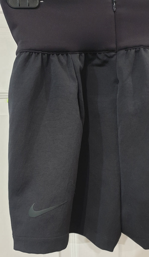 NIKE TECH PACK Charcoal Black Neon Yellow High Waist Activewear Shorts M BNWT