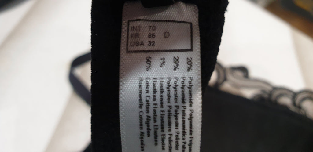 MAISON LEJABY PARIS Sand & Black Floral Lace Light Padded Underwire Lingerie Bra