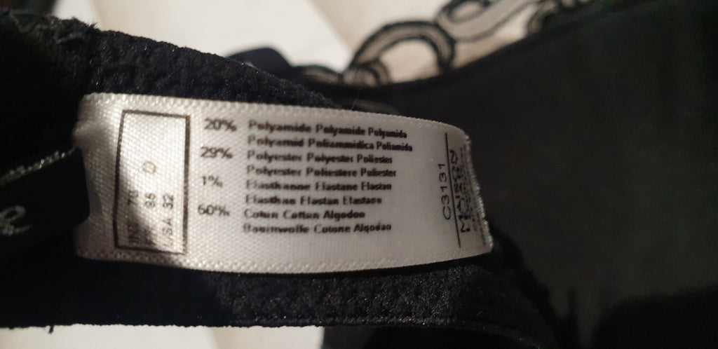 MAISON LEJABY PARIS Sand & Black Floral Lace Light Padded Underwire Lingerie Bra