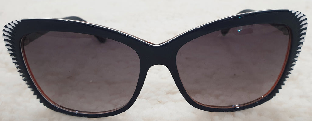 ALEXANDER MCQUEEN Women's Navy Blue & White AMQ 4178/S WOAEU Cat Eye Sunglasses