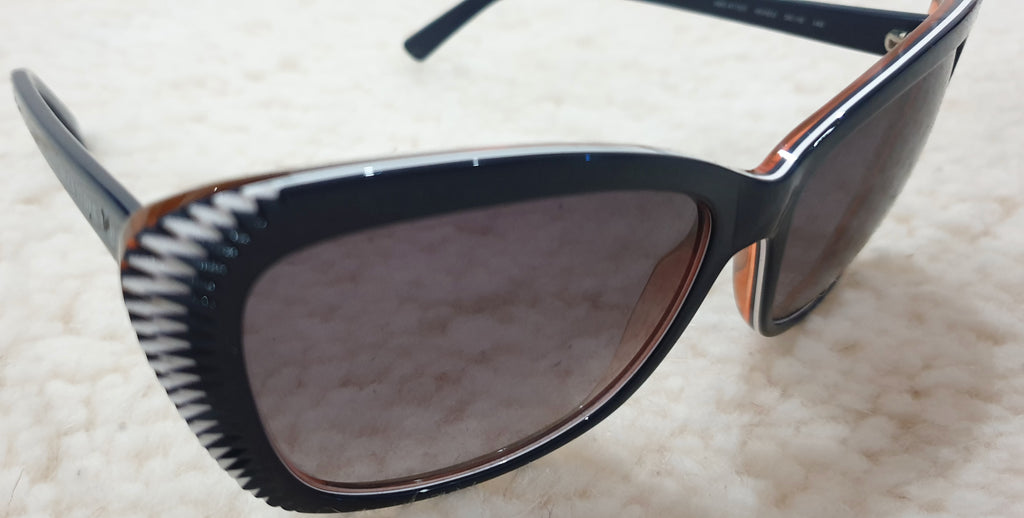 ALEXANDER MCQUEEN Women's Navy Blue & White AMQ 4178/S WOAEU Cat Eye Sunglasses