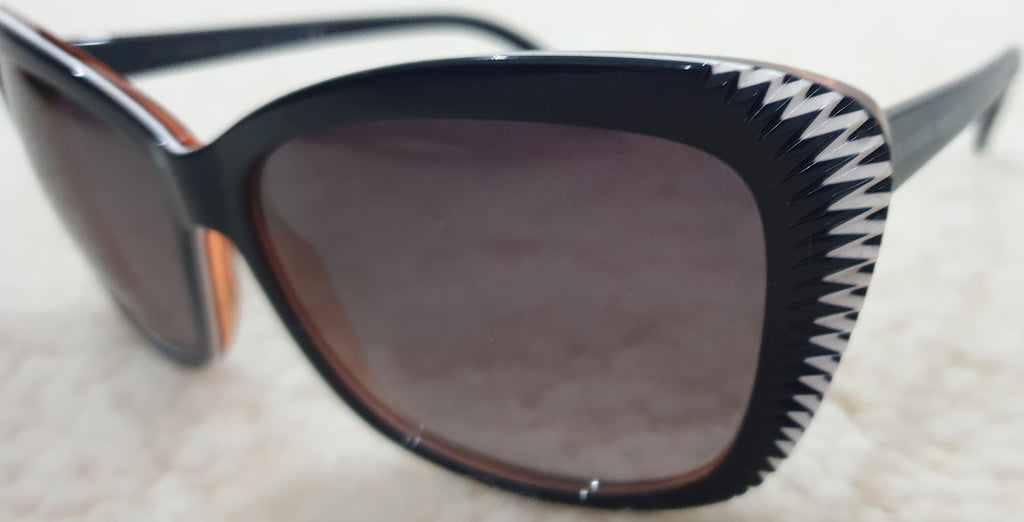 ALEXANDER MCQUEEN Women's Navy Blue & White AMQ 4178/S WOAEU Cat Eye Sunglasses