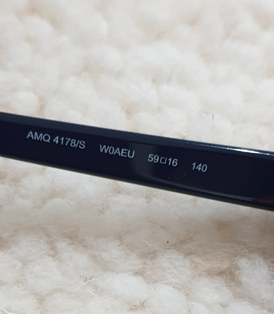 ALEXANDER MCQUEEN Women's Navy Blue & White AMQ 4178/S WOAEU Cat Eye Sunglasses