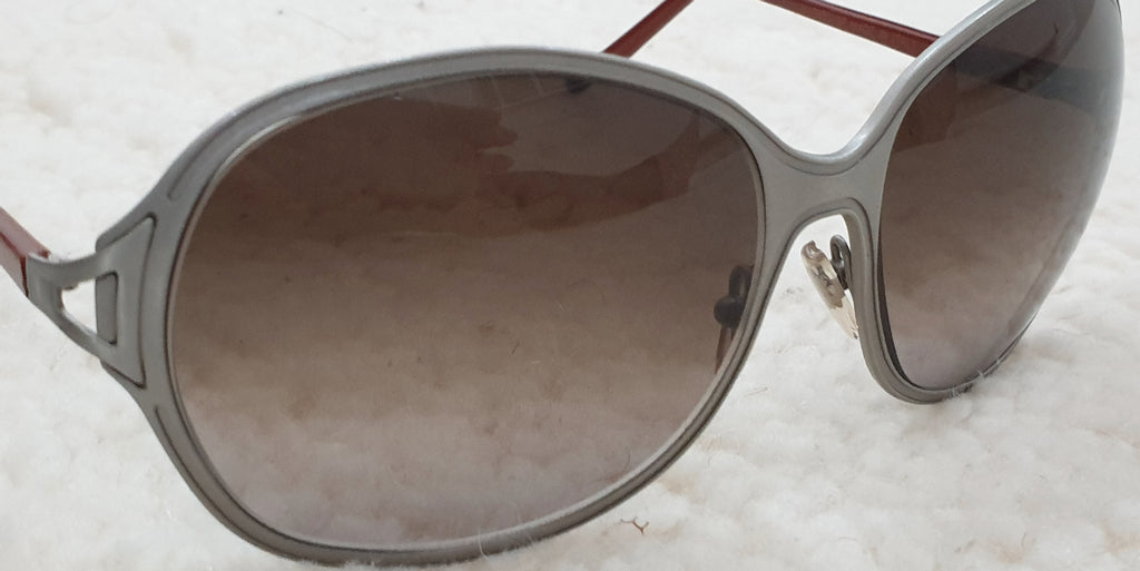 MARNI Women's Grey Metallic & Brown MA0485/S Circular Round Eye Sunglasses