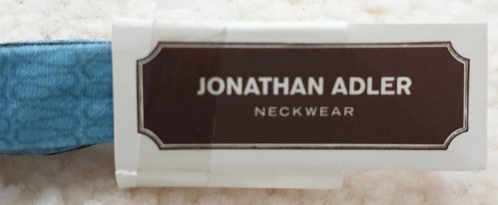 JONATHAN ADLER Men's Light Dark Navy Blue Double Sided Printed Bow Tie BNWT