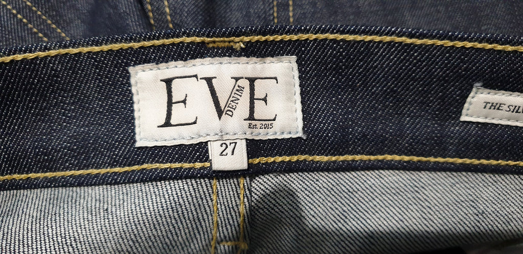 EVE DENIM Blue Cotton Stretch Denim THE SILVER BULLET Slim Leg Jeans Pants 27