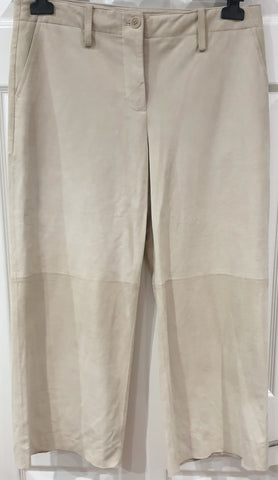 THEORY White 100% Cotton Collarless Bib Detail Long Sleeve Formal Blouse Shirt