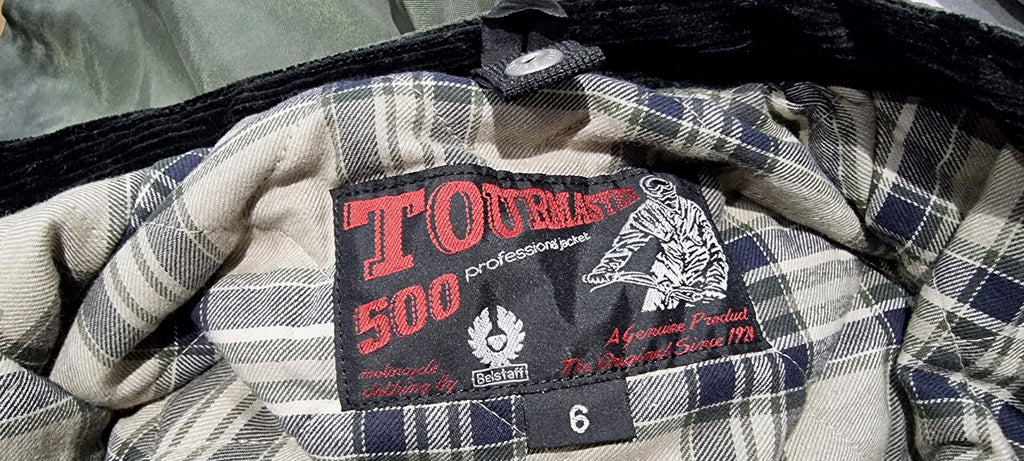 BELSTAFF TOURMASTER 500 Boy's Khaki Green Sheen Belted Lined Biker Jacket 6Y