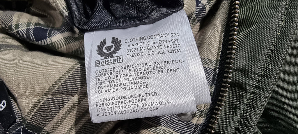 BELSTAFF TOURMASTER 500 Boy's Khaki Green Sheen Belted Lined Biker Jacket 6Y