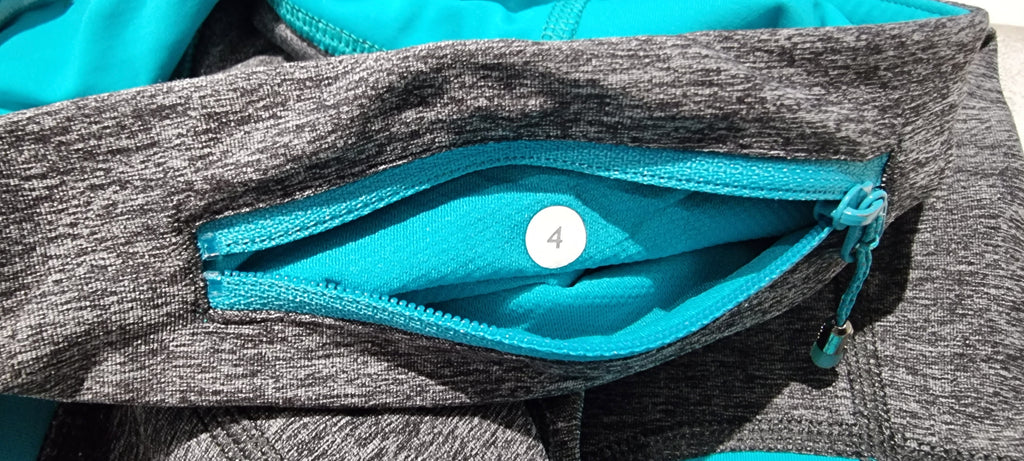 LULULEMON Activewear Grey Blue Gym Yoga Pilates Capri Crop Leggings Pants UK8