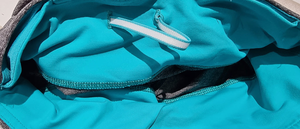 LULULEMON Activewear Grey Blue Gym Yoga Pilates Capri Crop Leggings Pants UK8