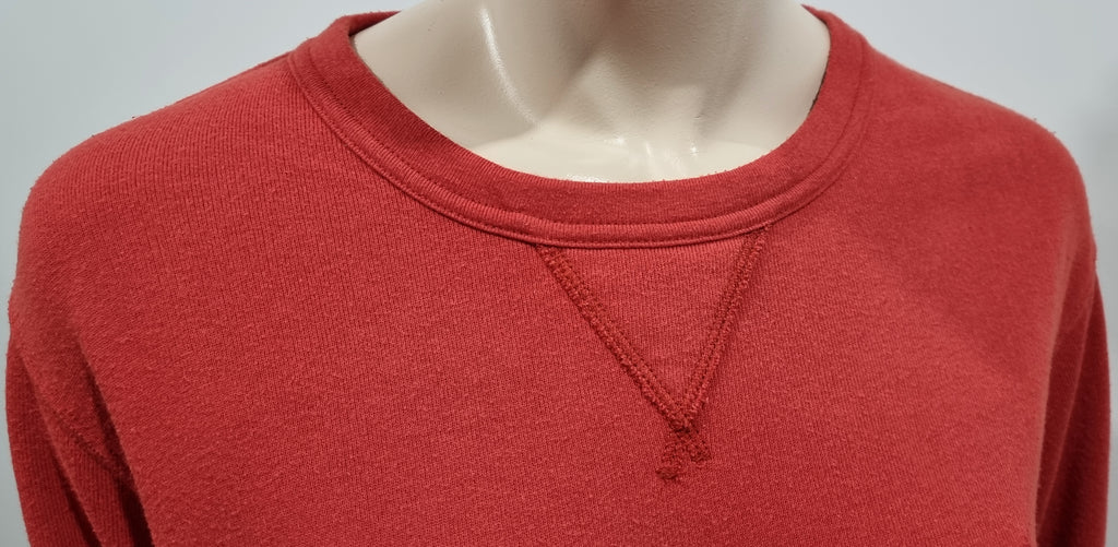 POLO RALPH LAUREN Unisex Orangey Red Cotton Sweater Sweatshirt Fleece Top XL