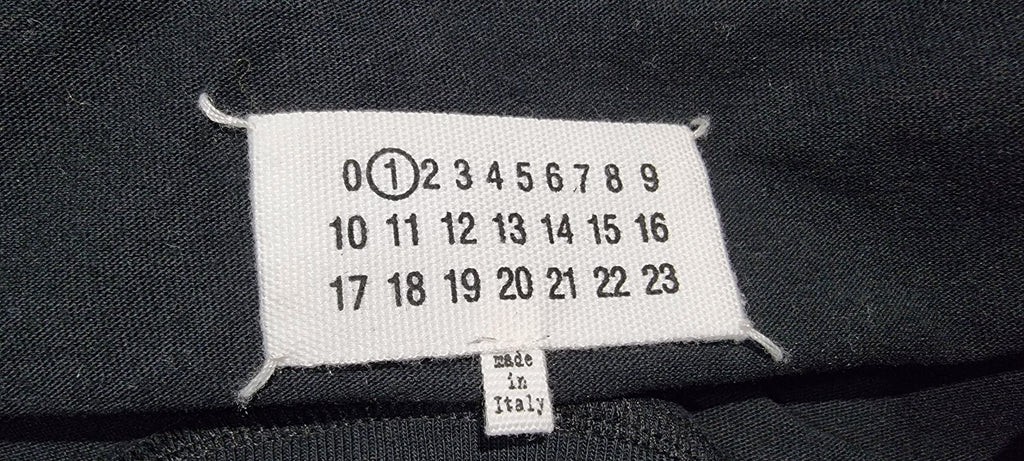 MAISON MARTIN MARGIELA Black Cotton Sequin Embellished Short T-Shirt Tee Top M