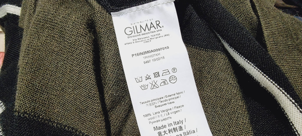 NO 21 Olive Green Wool Black & White Stripe Knitwear Long Sleeve Jumper Sweater