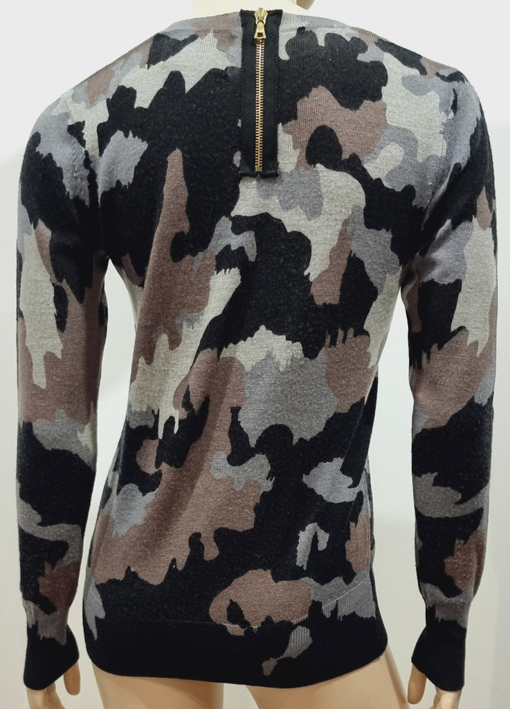 MARKUS LUPFER Merino Wool Camo Camouflage Fine Knitwear Jumper Sweater M
