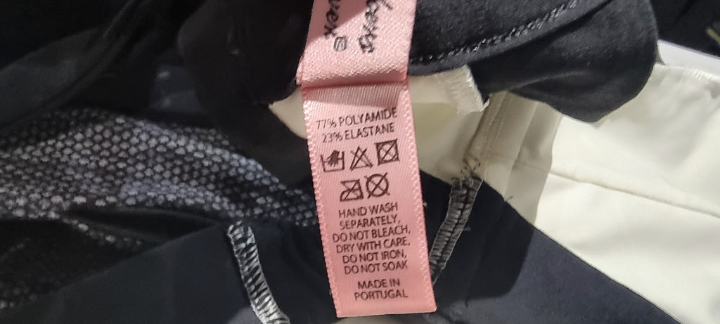 AGENT PROVOCATEUR Black White Bandage Strap Cut Out Swimsuit Costume UK10 3